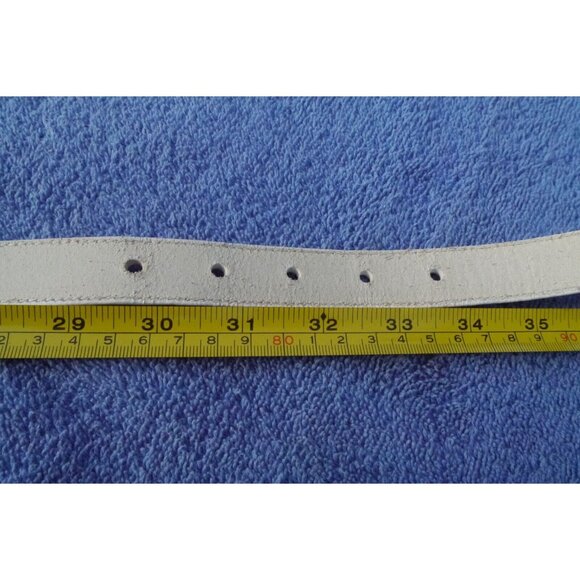 Brighton White Belt Sz Large Leather 1995 Womens USA Spring 7/8\